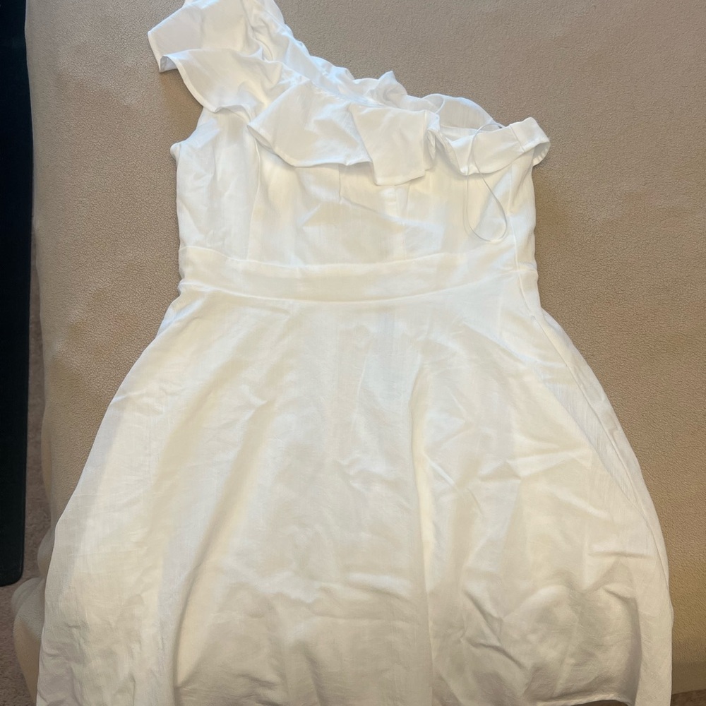 Francesca's Collections White Ruffle Dress